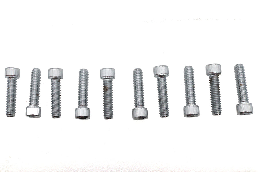 HARLEY Innensechskantschraube, gerändelt, verchromt, 3/8 Zoll X 1-1/2 Zoll, passend für alle 0-Modelle