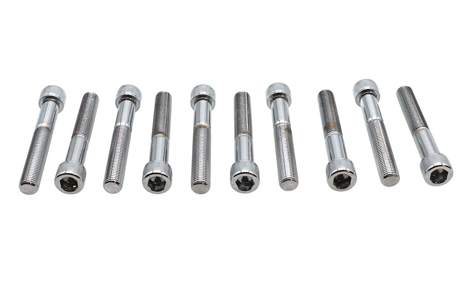 ハーレー 六角穴付ボルト ローレット加工 クローム 3/8インチ X 2-1/2インチ 0-全モデル対応
