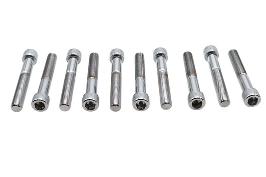 ハーレー 六角穴付ボルト ローレット加工 クローム 3/8インチ X 2-1/2インチ 0-全モデル対応