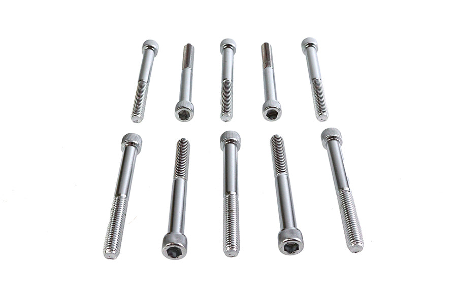 HARLEY Inbusschraube gerändelt Chrom 3/8 Zoll X 3-1/2 Zoll Passend für 0- Alle Modelle