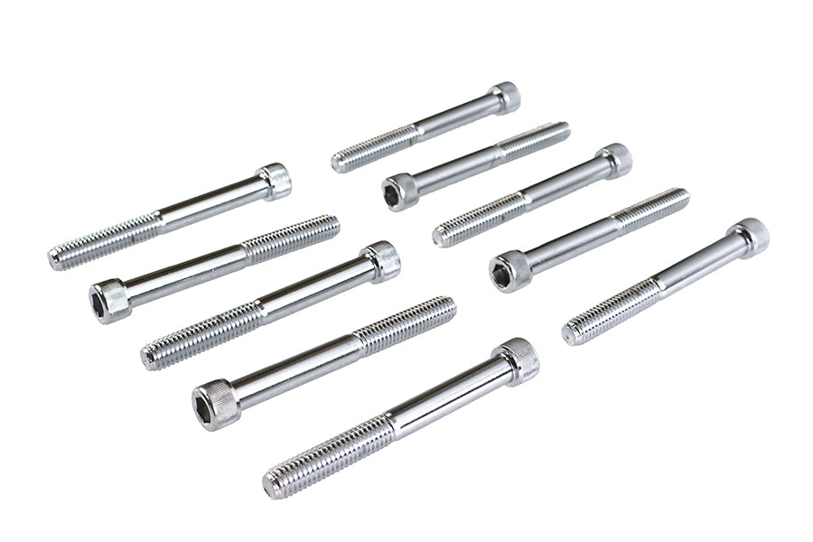 HARLEY Inbusschraube gerändelt Chrom 3/8 Zoll X 3-1/2 Zoll Passend für 0- Alle Modelle