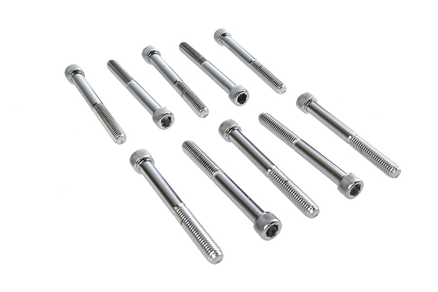 HARLEY Inbusschraube gerändelt Chrom 3/8 Zoll X 3-1/2 Zoll Passend für 0- Alle Modelle
