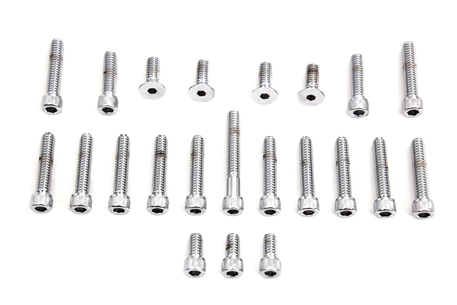 HARLEY Nocken- und Primärgehäuse Verchromtes Schrauben-Kit Passend für 1970–1984 FL, 1971–1984 FX,