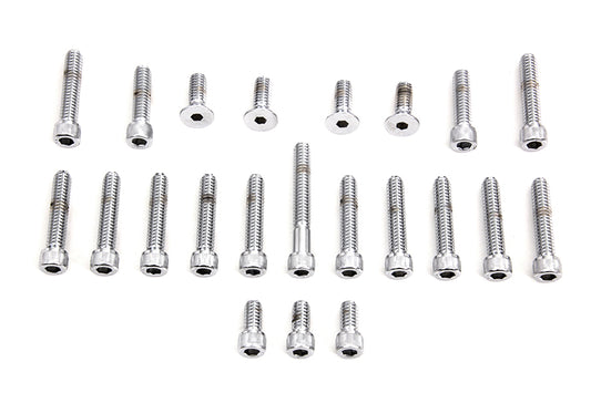 HARLEY Nocken- und Primärgehäuse Verchromtes Schrauben-Kit Passend für 1970–1984 FL, 1971–1984 FX,