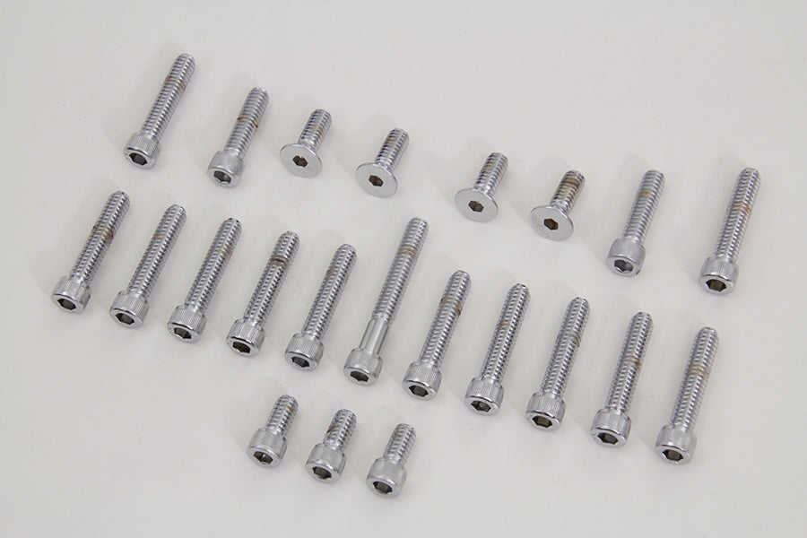 HARLEY Nocken- und Primärgehäuse Verchromtes Schrauben-Kit Passend für 1970–1984 FL, 1971–1984 FX,