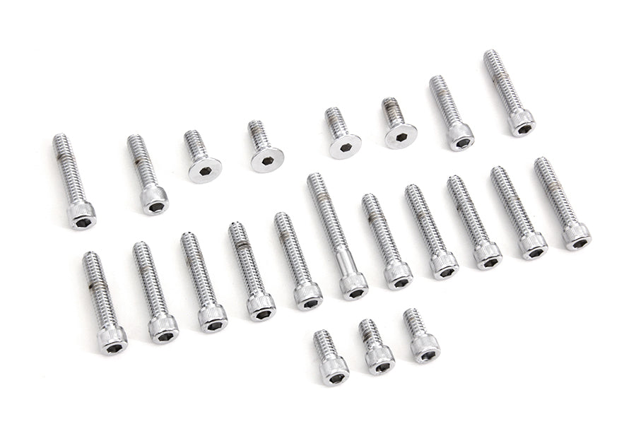 HARLEY Nocken- und Primärgehäuse Verchromtes Schrauben-Kit Passend für 1970–1984 FL, 1971–1984 FX,