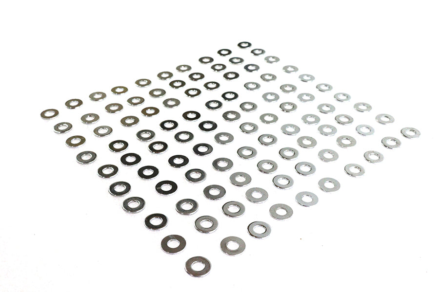 HARLEY Chrome Flat Washers 1/4 inch Inner Diameter Fits 0-  All, Models