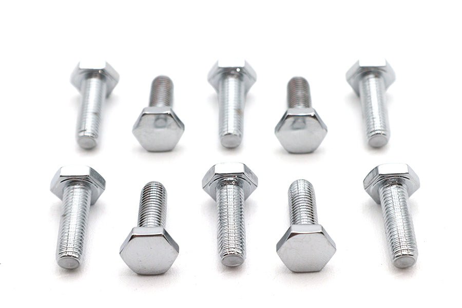 HARLEY Hex Cap Bolts Chrome 1/4 inch-28 X 3/4 inch Fits 0-  All, Models