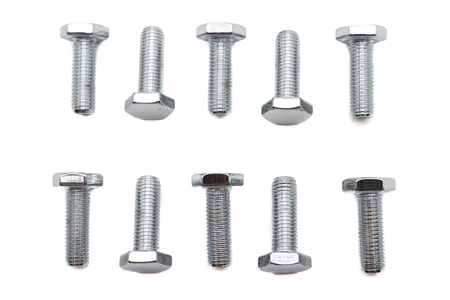 HARLEY Hex Cap Bolts Chrome 1/4 inch-28 X 3/4 inch Fits 0-  All, Models