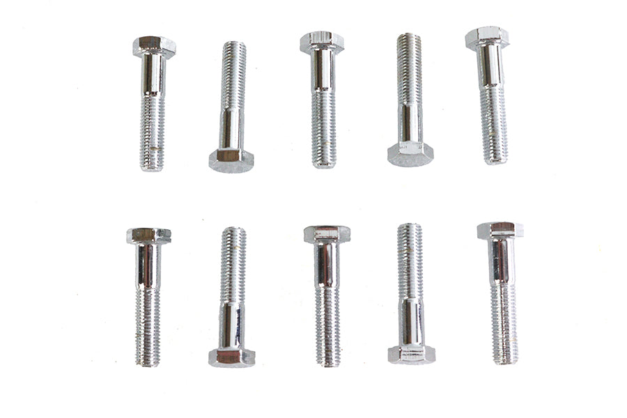 HARLEY Hex Cap Bolts Chrome 5/16 inch x 1-1/2 inch Fits 0-  All, Models
