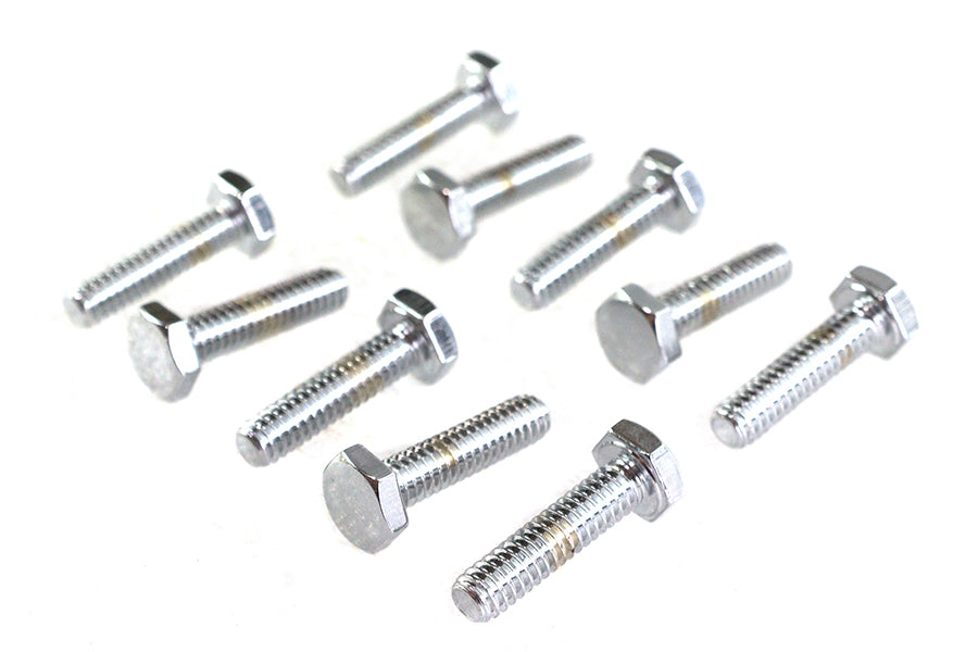 HARLEY Sechskantschrauben Chrom 1/4 Zoll x 1 Zoll Passend für 0- Alle, Modelle