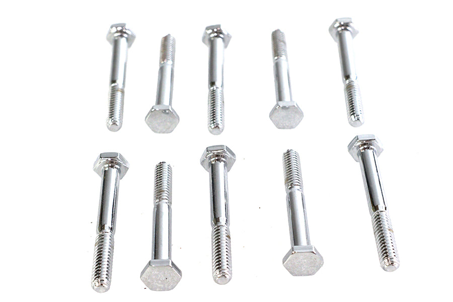 HARLEY Sechskantschrauben Chrom 1/4 Zoll x 2 Zoll Passend für alle 0- Modelle