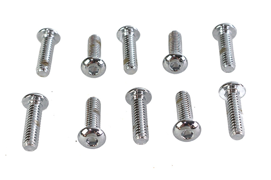 HARLEY Inbusschrauben Linsenkopf Chrom 1/4 Zoll X 7/8 Zoll Passend für 0- Alle, Modelle