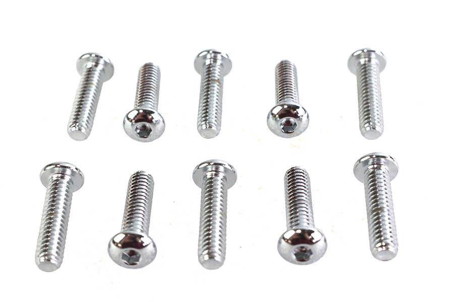 HARLEY Allen Button Head Screws Chrom 1/4 Zoll X 1 Zoll Passend 0- Alle, Modelle