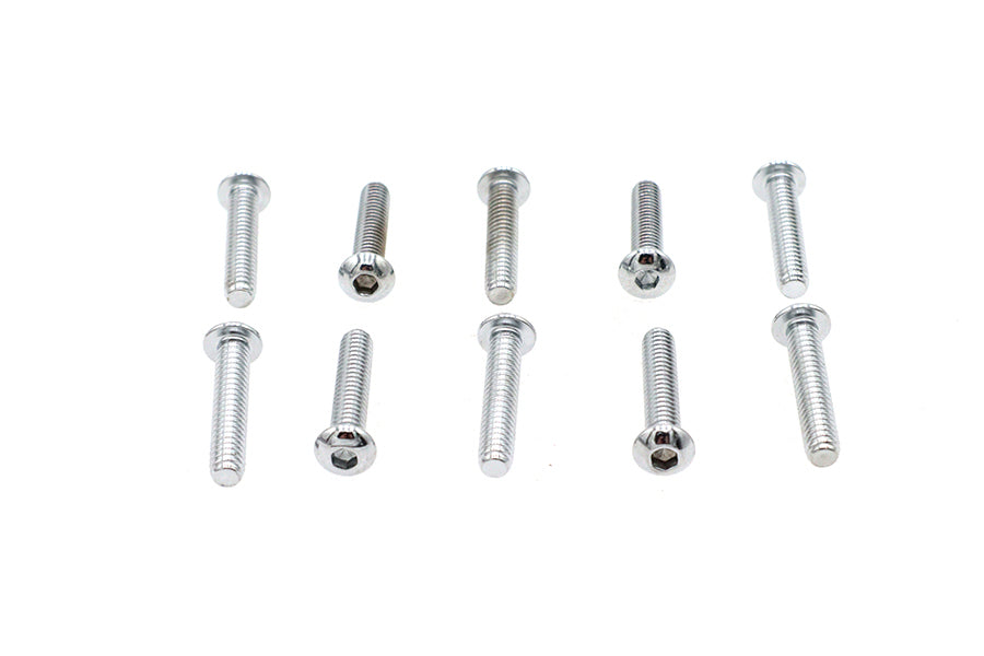HARLEY Allen Button Head Screws Chrome 1/4 inch X 1-1/2 inch Fits 0-  All, Models