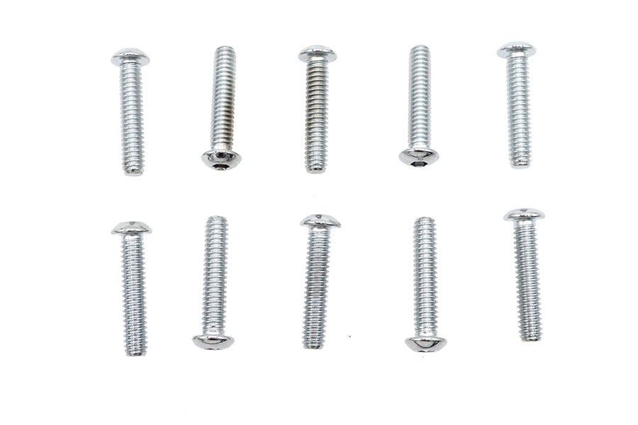 HARLEY Allen Button Head Screws Chrome 1/4 inch X 1-1/2 inch Fits 0-  All, Models