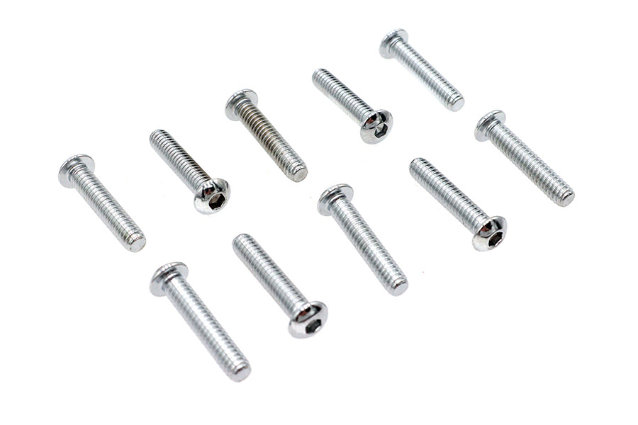 HARLEY Allen Button Head Screws Chrome 1/4 inch X 1-1/2 inch Fits 0-  All, Models