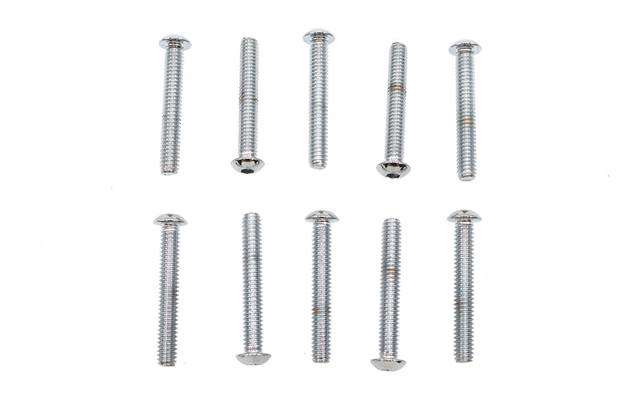 HARLEY Allen Button Head Screws Chrome 1/4 inch X 1-3/4 inch Fits 0-  All, Models