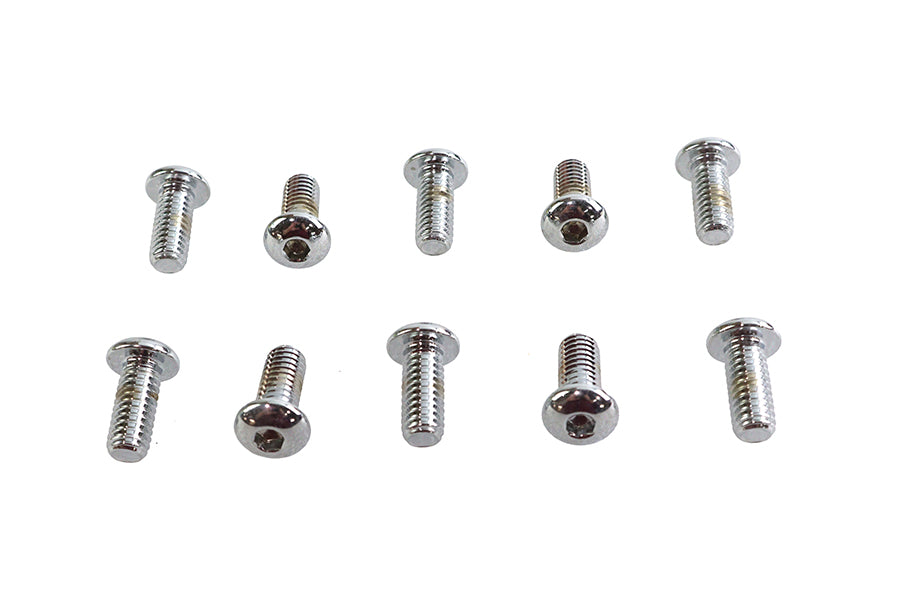 HARLEY Allen Button Head Screws Chrome 5/16 inch X 3/4 inch Fits 0-  All, Models