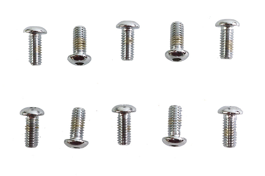 HARLEY Allen Button Head Screws Chrome 5/16 inch X 3/4 inch Fits 0-  All, Models