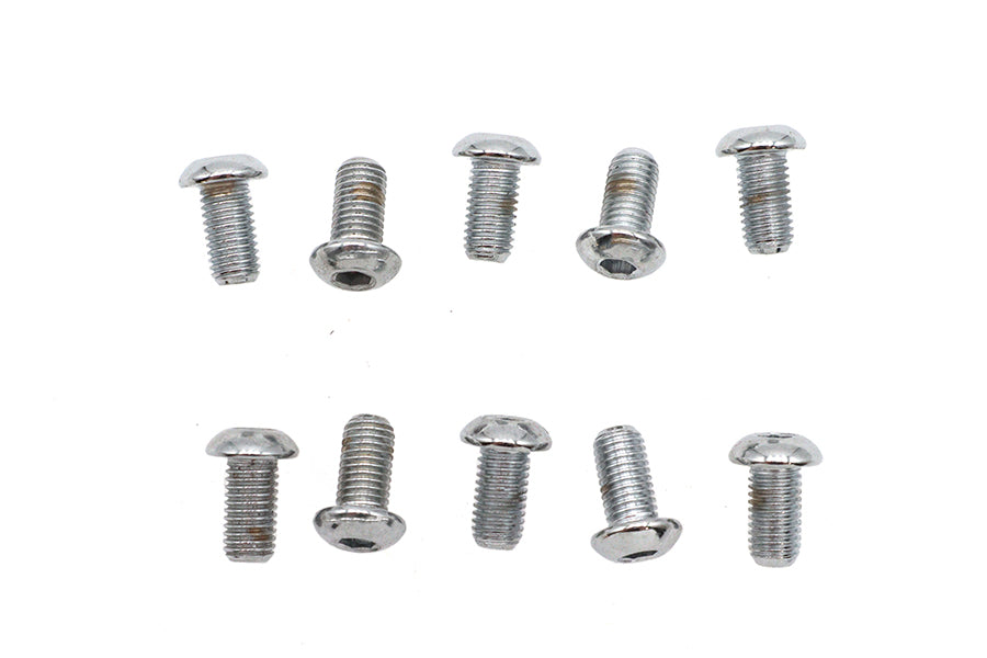 HARLEY Allen Button Head Screws Chrome 1/4 inch X 1/2 inch Fits 0-  All, Models
