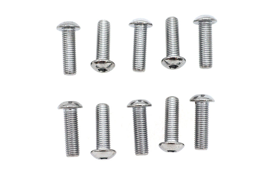 HARLEY Allen Button Head Screws Chrome 5/16 inch X 1 inch Fits 0-  All, Models