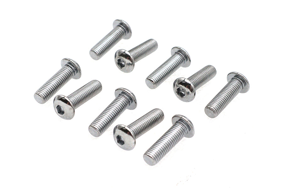 HARLEY Allen Button Head Screws Chrome 5/16 inch X 1 inch Fits 0-  All, Models