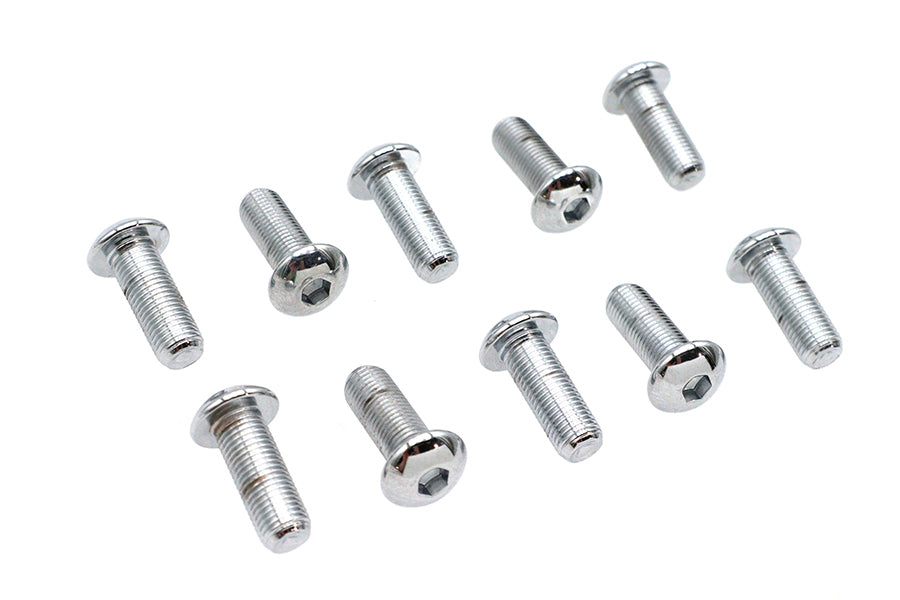 HARLEY Allen-Knopfkopfschrauben Chrom 3/8 Zoll X 1 Zoll Passend für 0- Alle, Modelle