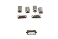 HARLEY 3/4 inch Oblong Bevel Saddlebag Spots Nickel Fits 0-  All, models