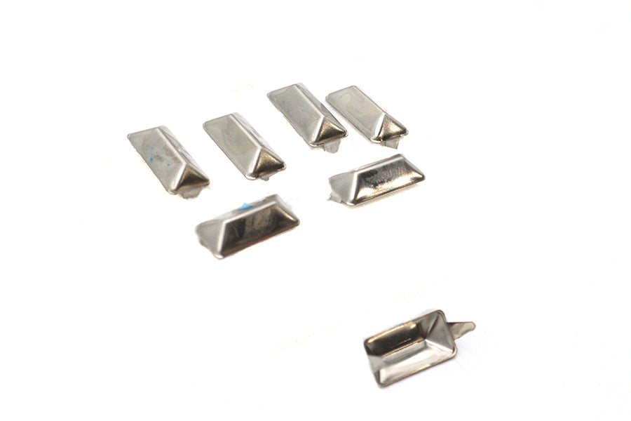 HARLEY 3/4 inch Oblong Bevel Saddlebag Spots Nickel Fits 0-  All, models