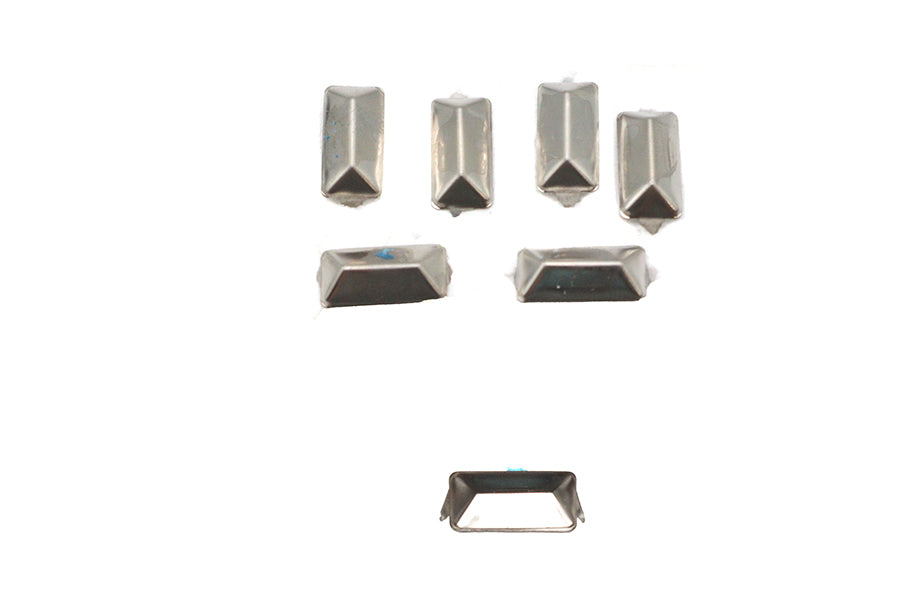 HARLEY 3/4 inch Oblong Bevel Saddlebag Spots Nickel Fits 0-  All, models
