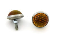 HARLEY License Plate Frame Reflectors Amber Glass Fits 0-  Custom, application