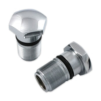 HARLEY 35mm Fork Tube Plug Set Chrome Fits 1973-1984 FX,   1973-1985 XL,   1982-1985 FXR,   1982-198