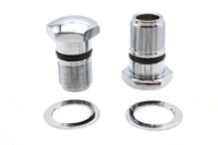 HARLEY 35mm Fork Tube Plug Set Chrome Fits 1973-1984 FX,   1973-1985 XL,   1982-1985 FXR,   1982-198