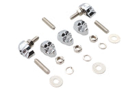 HARLEY Nummernschildrahmen Skull Krommet Set Chrom Passend für 0- Sonderanfertigung, Anwendung