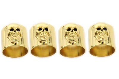 HARLEY Totenkopf Stößelstangen-Abdeckungsbecher-Set Gold Passend für 1936-1940 EL, 1941-UP FL, 1971-1984 FX, 1984-UP F