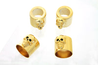 HARLEY Totenkopf Stößelstangen-Abdeckungsbecher-Set Gold Passend für 1936-1940 EL, 1941-UP FL, 1971-1984 FX, 1984-UP F