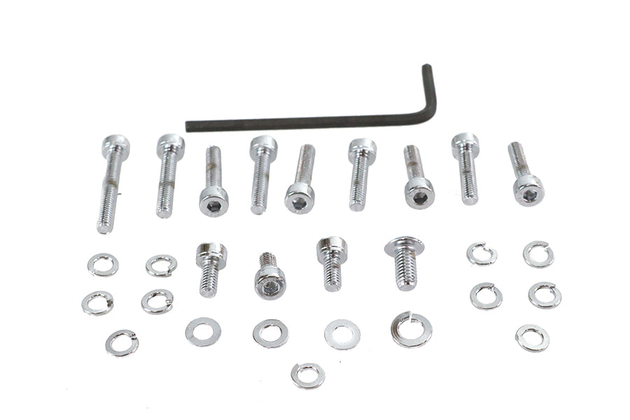 HARLEY Keihin Vergaser CV Schrauben-Kit Chrom passend für 1990-UP FXST, 1990-UP FLST, 1993-2006 FLT, 1