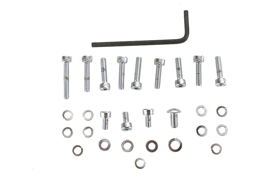 HARLEY Keihin Vergaser CV Schrauben-Kit Chrom passend für 1990-UP FXST, 1990-UP FLST, 1993-2006 FLT, 1