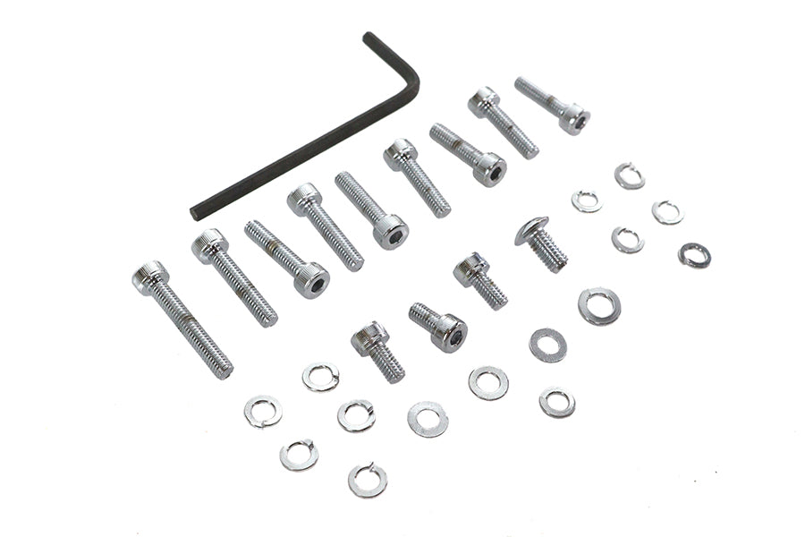 HARLEY Keihin Vergaser CV Schrauben-Kit Chrom passend für 1990-UP FXST, 1990-UP FLST, 1993-2006 FLT, 1