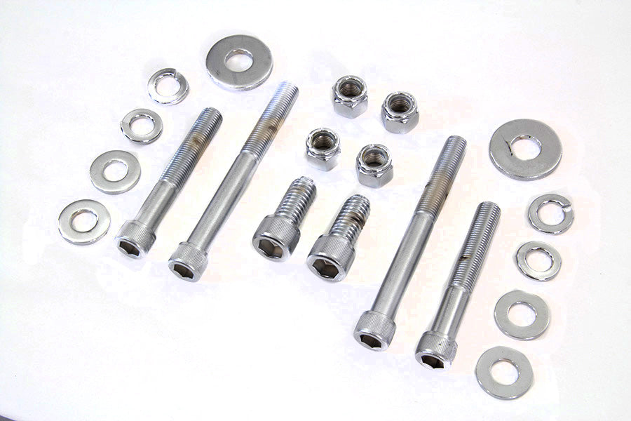 HARLEY Verchromter Motorgehäuse Inbusschrauben-Kit Passend für 1984-1995 FXST, 1984-1995 FLT, 1986-1995 FLST, 1