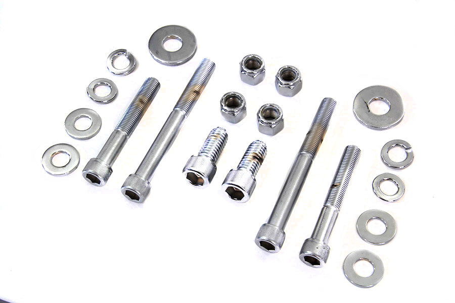 HARLEY Verchromter Motorgehäuse Inbusschrauben-Kit Passend für 1984-1995 FXST, 1984-1995 FLT, 1986-1995 FLST, 1