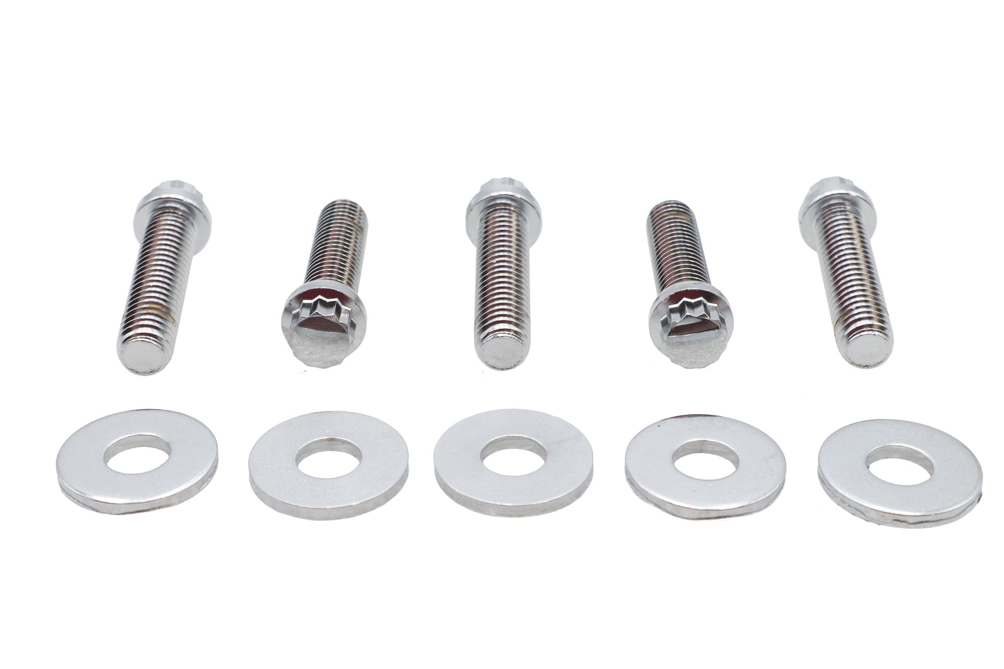 HARLEY Pulley Bolt Kit Chrom Passend für 1985-1996 FXST, Gussrad 1986-1996 FLST, Gussrad
