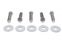 HARLEY Pulley Bolt Kit Chrom Passend für 1985-1996 FXST, Gussrad 1986-1996 FLST, Gussrad