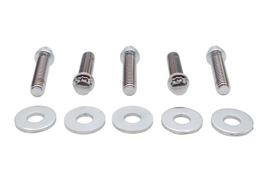 HARLEY Pulley Bolt Kit Chrome Fits 1985-1996 FXST, cast wheel 1986-1996 FLST, cast wheel