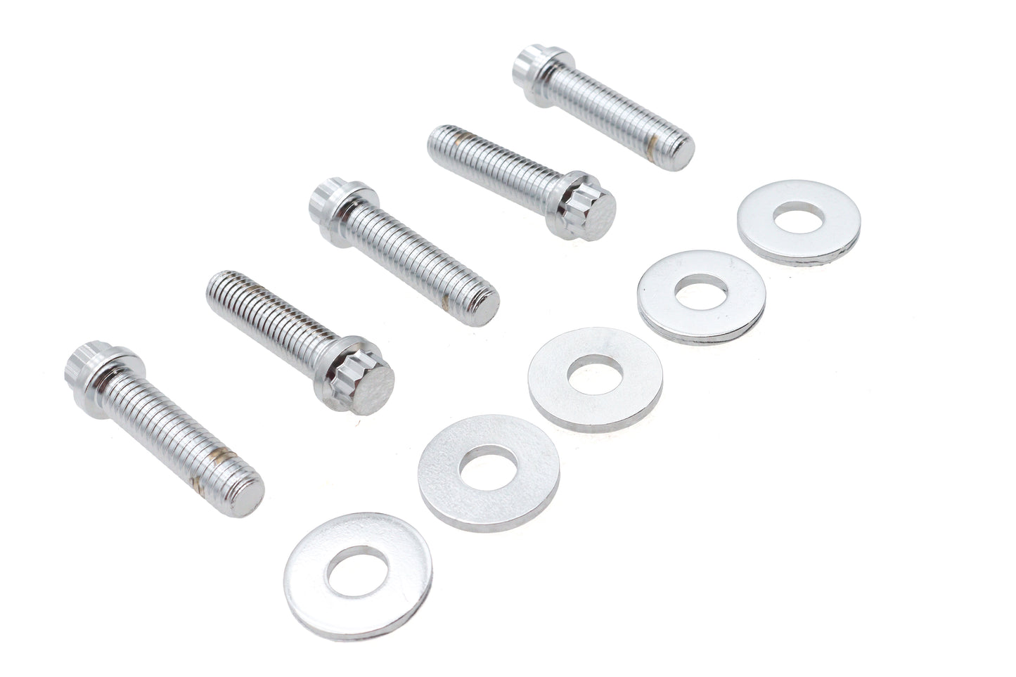 HARLEY Pulley Bolt Kit Chrom Passend für 1985-1996 FXST, Gussrad 1986-1996 FLST, Gussrad