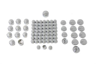 HARLEY Chrom Schraubenkappen Set 77-teilig für 2004-UP XL,