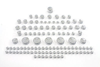 HARLEY Chrom Schraubenabdeckkappen-Set 109-teilig passend für XL ab 2004,