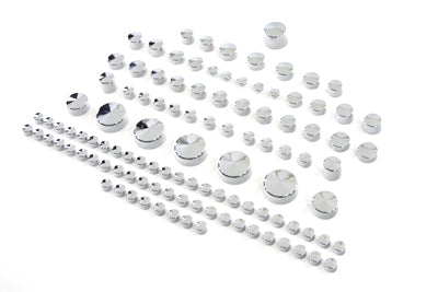 HARLEY Chrom Schraubenabdeckkappen-Set 109-teilig passend für XL ab 2004,