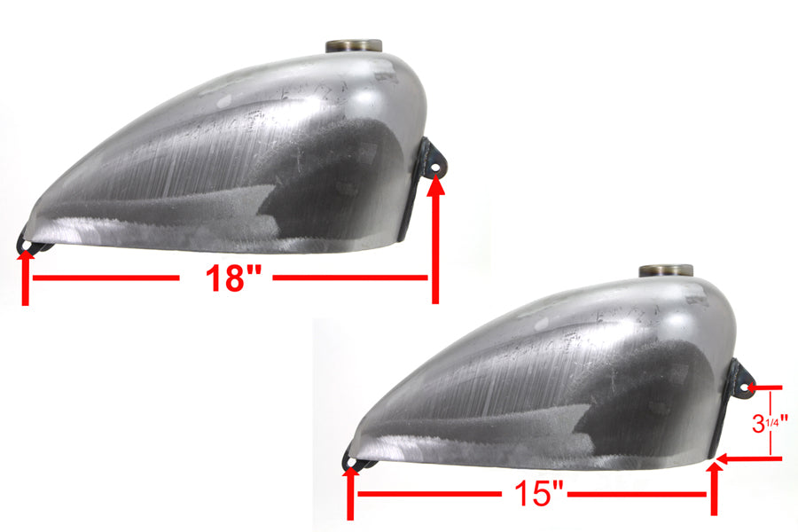 HARLEY Chopper Style 2.5 Gallonen Benzintank Passend für 0-  Custom, Anwendungen